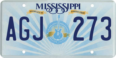 MS license plate AGJ273