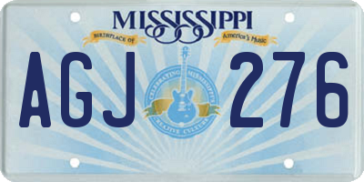 MS license plate AGJ276