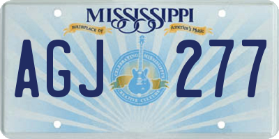 MS license plate AGJ277