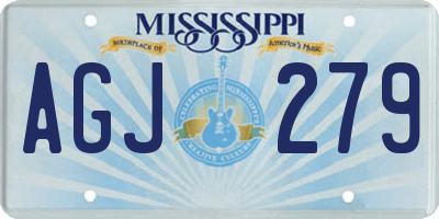 MS license plate AGJ279