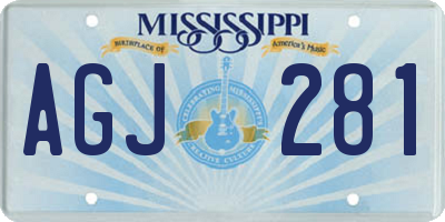 MS license plate AGJ281