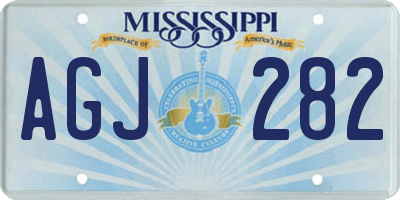 MS license plate AGJ282