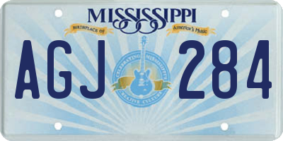 MS license plate AGJ284