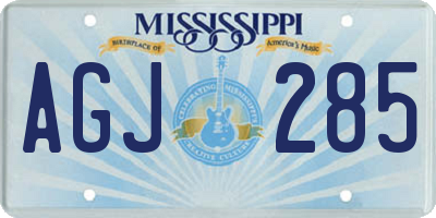 MS license plate AGJ285