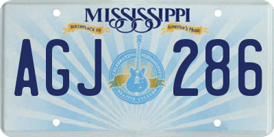 MS license plate AGJ286