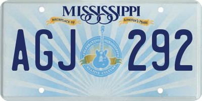 MS license plate AGJ292