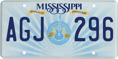 MS license plate AGJ296