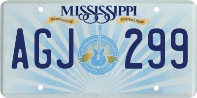 MS license plate AGJ299
