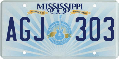 MS license plate AGJ303