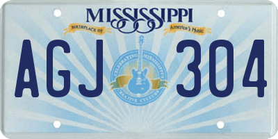 MS license plate AGJ304