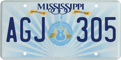 MS license plate AGJ305