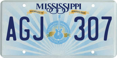 MS license plate AGJ307