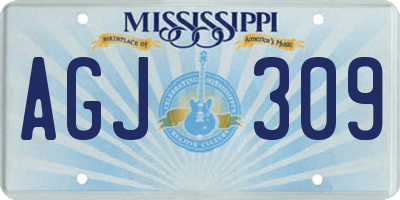 MS license plate AGJ309