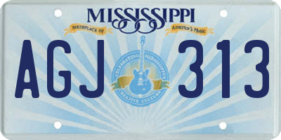 MS license plate AGJ313