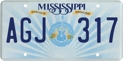 MS license plate AGJ317