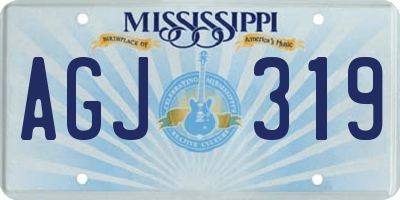 MS license plate AGJ319