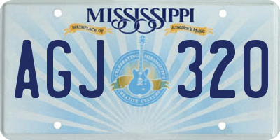 MS license plate AGJ320