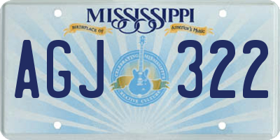 MS license plate AGJ322
