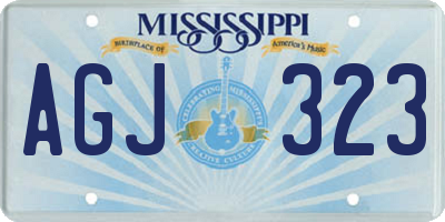 MS license plate AGJ323