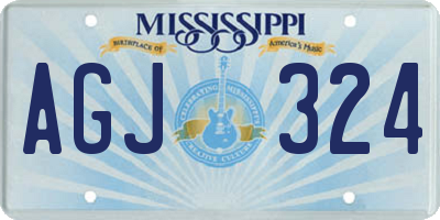 MS license plate AGJ324