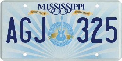 MS license plate AGJ325