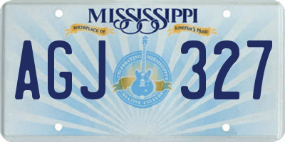 MS license plate AGJ327