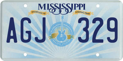 MS license plate AGJ329