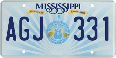 MS license plate AGJ331