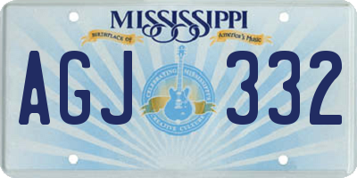 MS license plate AGJ332
