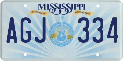 MS license plate AGJ334