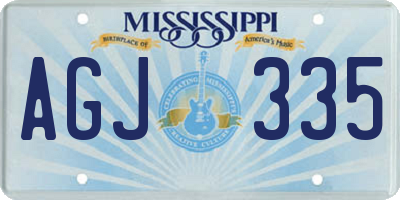 MS license plate AGJ335