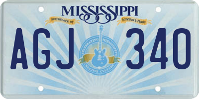 MS license plate AGJ340