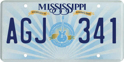 MS license plate AGJ341