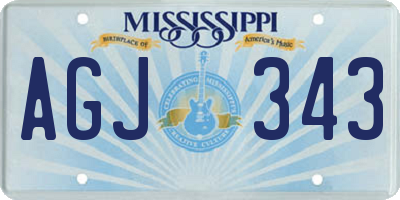 MS license plate AGJ343
