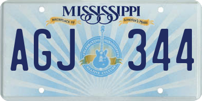 MS license plate AGJ344