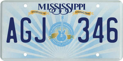 MS license plate AGJ346