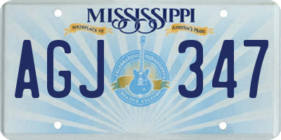 MS license plate AGJ347