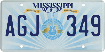 MS license plate AGJ349