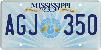 MS license plate AGJ350