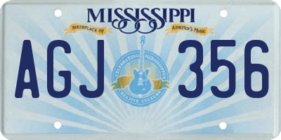 MS license plate AGJ356