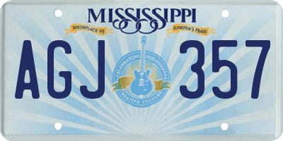 MS license plate AGJ357