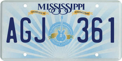 MS license plate AGJ361