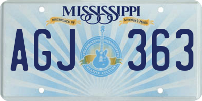 MS license plate AGJ363