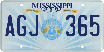 MS license plate AGJ365
