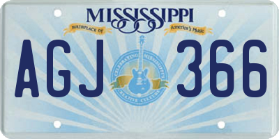 MS license plate AGJ366