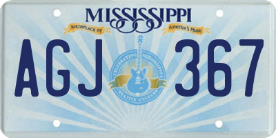 MS license plate AGJ367