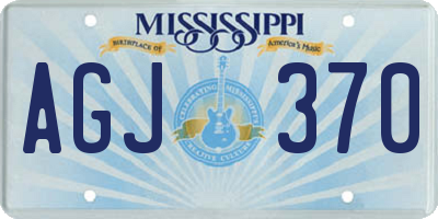 MS license plate AGJ370