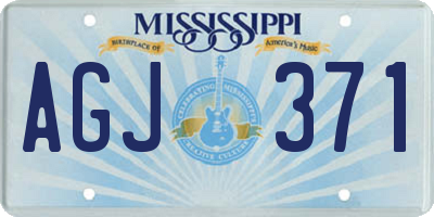 MS license plate AGJ371