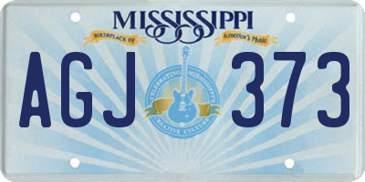 MS license plate AGJ373