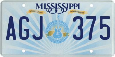 MS license plate AGJ375